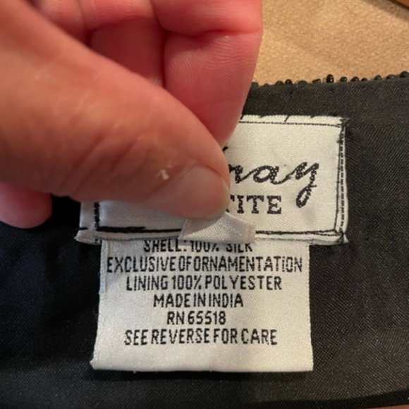 Stenay Black Beaded Evening Cardigan- Size Petite Medium - Picture 10 of 13